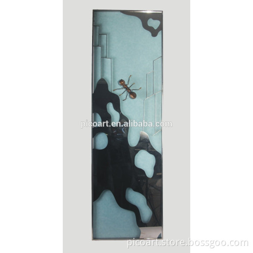 Abstract new wall sculpture with framed,3D metal wall art china supplier